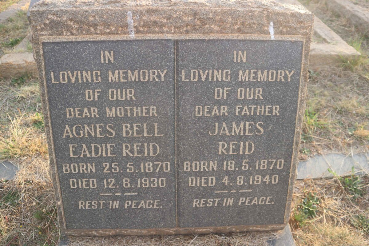 REID James 1870-1940 &amp; Agnes Bell Eadie 1870-1930