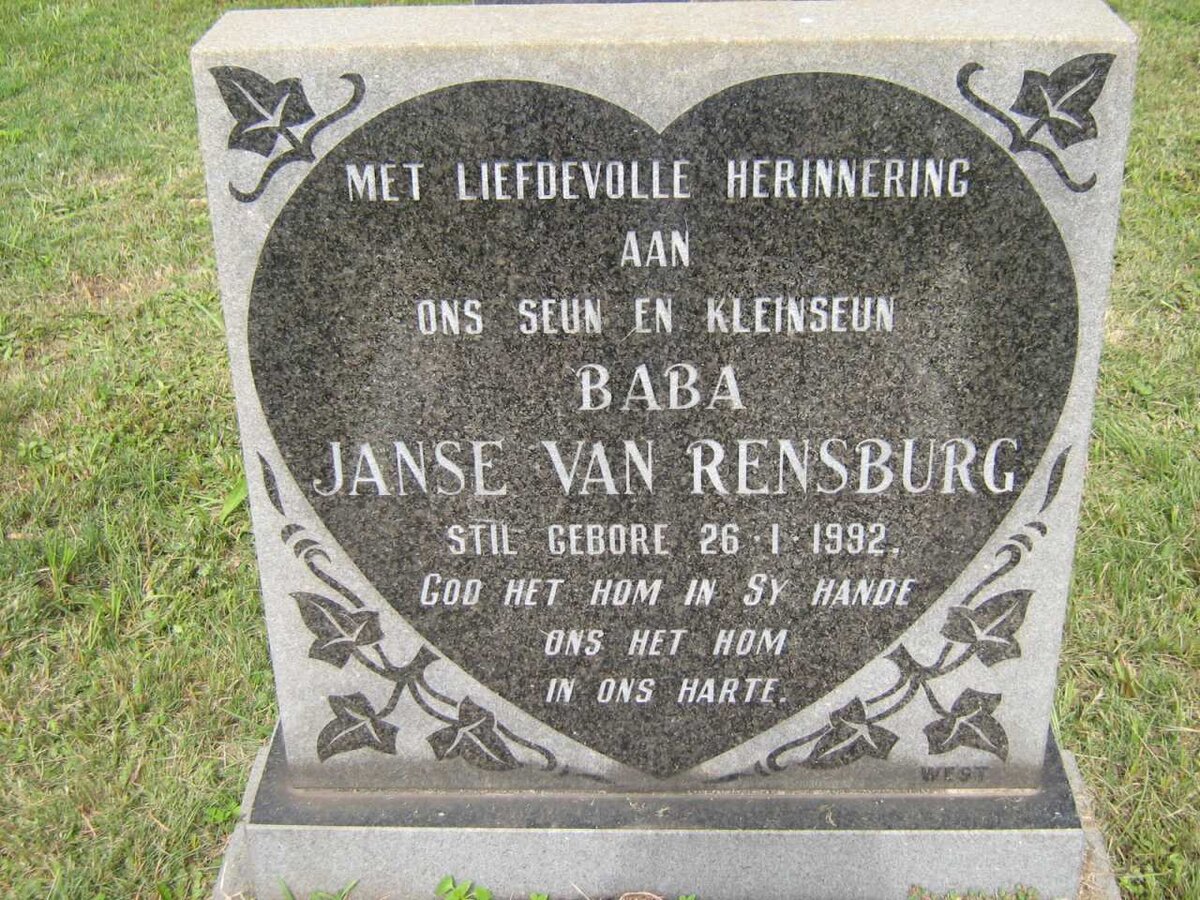 RENSBURG Baba, Janse van 1992-1992