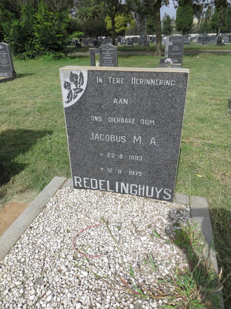 REDELINGHUYS Jacobus M.A. 1893-1975
