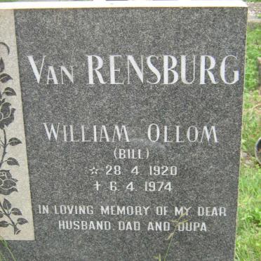 RENSBURG William Ollom, van 1920-1974