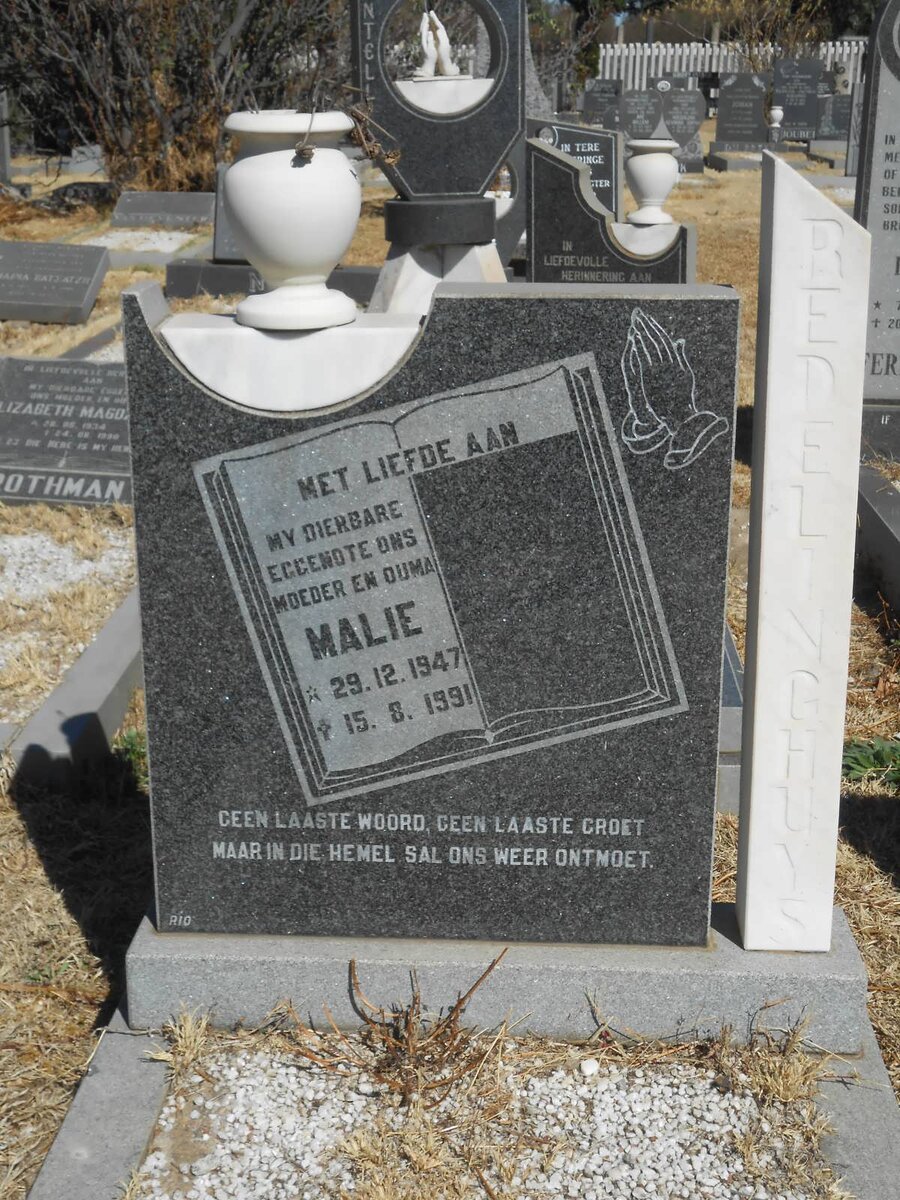 REDELINGHUYS Malie 1947-1991