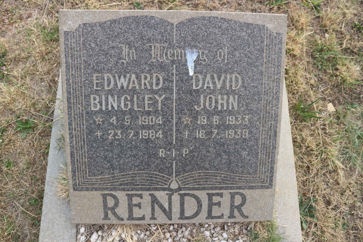 RENDER Edward Bingley 1904-1984 :: RENDER David John 1933-1939