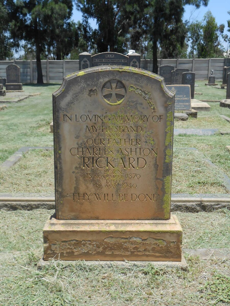 RICKARD Charles Ashton 1870-1940
