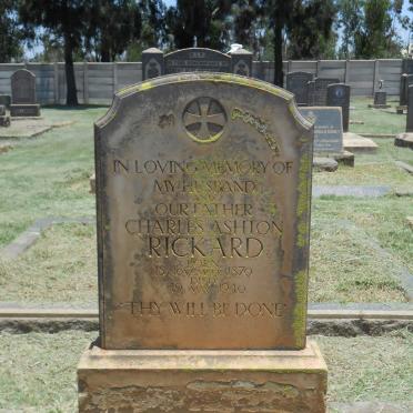 RICKARD Charles Ashton 1870-1940