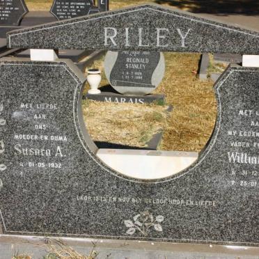 RILEY William H. 1926-1989 &amp; Susara A. 1932-
