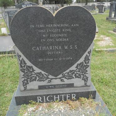 RICHTER Catharina W.S.S. nee KEYSER 1944-1974