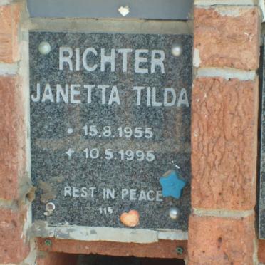 RICHTER Janetta Tilda 1955-1995