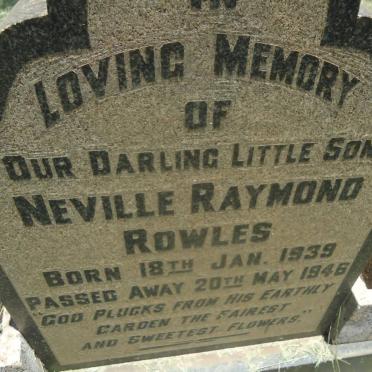 ROWLES Neville Raymond 1939-1946