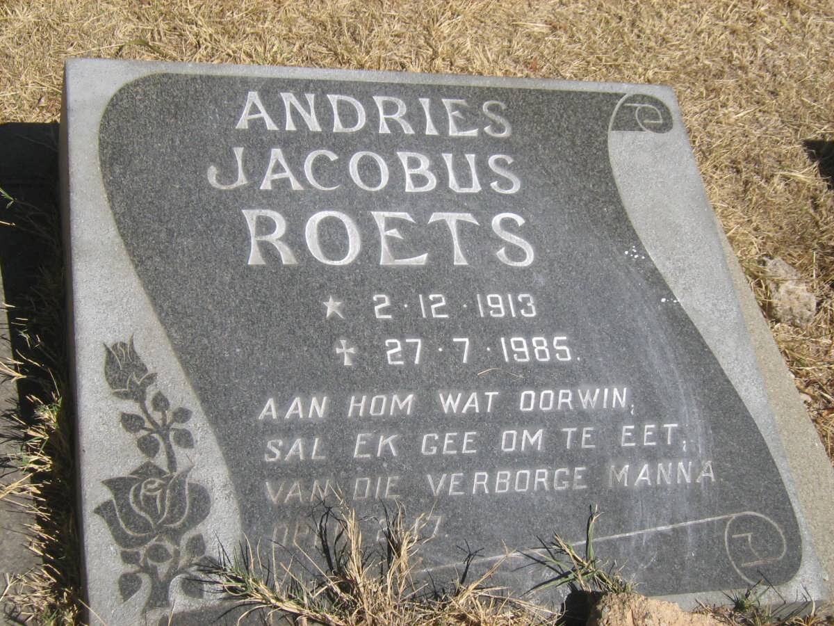 ROETS Andries Jacobus 1913-1985