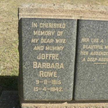 ROWE Joffre Barbara 1915-1942