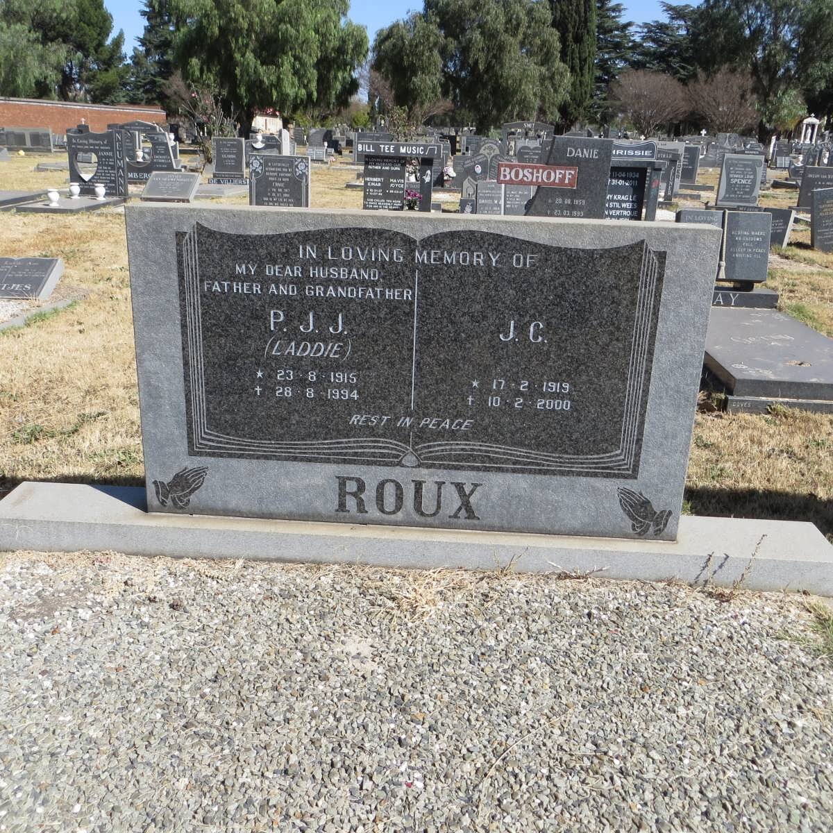 ROUX P.J.J. 1915-1994 &amp; J.C. 1919-2000