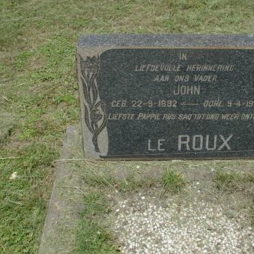 ROUX John, le 1882-1919