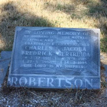 ROBERTSON Charles Fredrick 1911-1988 &amp; Jacoba Gertruida 1915-1995