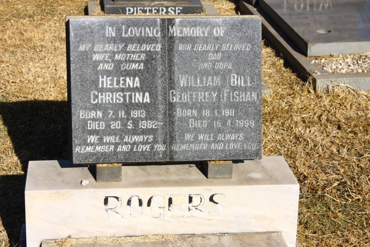 ROGERS William Geoffrey 1911-1999 &amp; Helena Christina 1913-1982