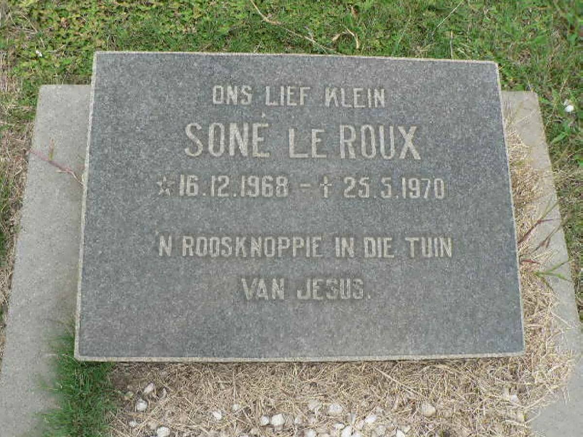 ROUX Soné, le 1968-1970
