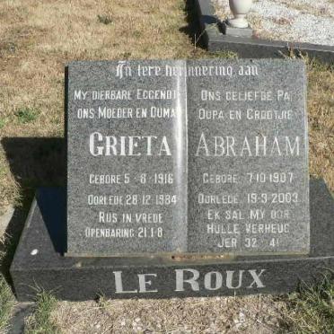 ROUX Abraham, le 1907-2003 &amp; Grieta 1916-1984
