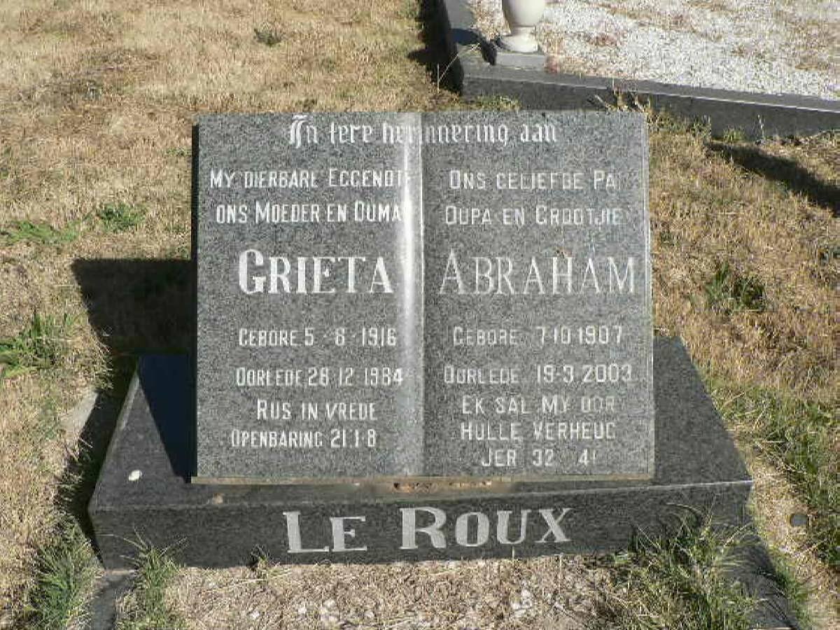 ROUX Abraham, le 1907-2003 &amp; Grieta 1916-1984