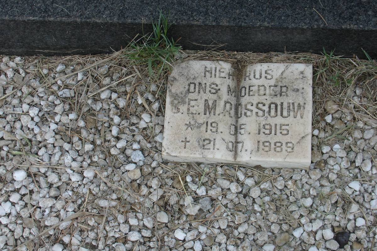 ROSSOUW S.E.M. 1915-1989