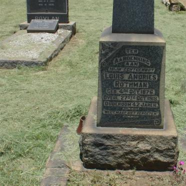 ROTHMAN Louis Andries 1876-1918