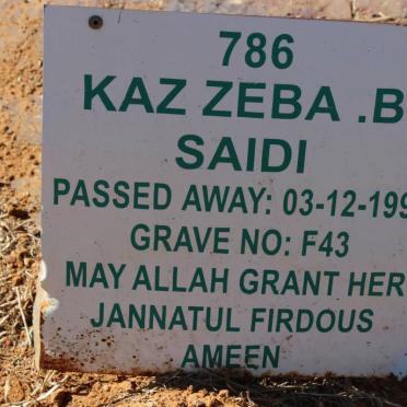 SAIDI Kaz Zeba .B -1998