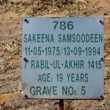 SAMSOODEEN Sakeena 1975-1994