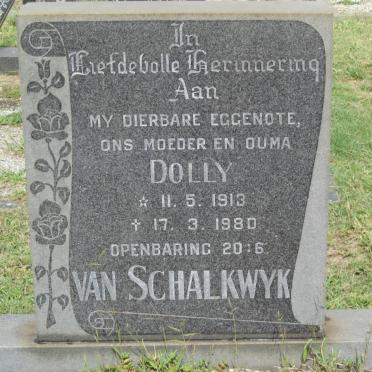 SCHALKWYK Dolly, van 1913-1980