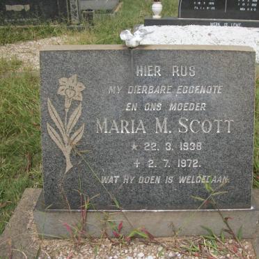 SCOTT Maria M. 1938-1972
