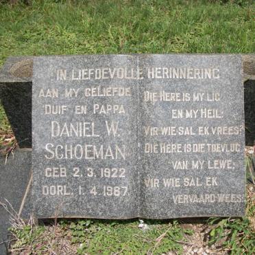 SCHOEMAN Daniel W. 1922-1967