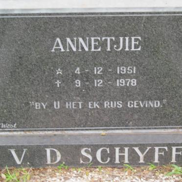 SCHYFF Annetjie, v.d. 1951-1978