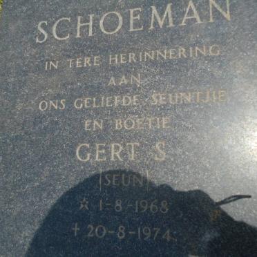 SCHOEMAN Gert S. 1968-1974