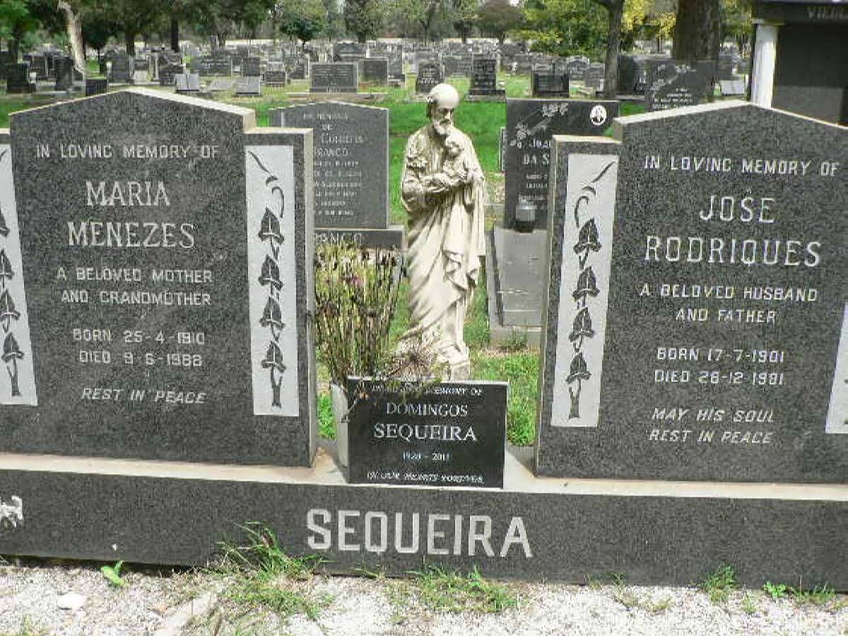 SEQUEIRA Jose Rodriques 1901-1981 &amp; Maria Menezes 1910-1988 :: SEQUEIRA Domingos 1928-2011