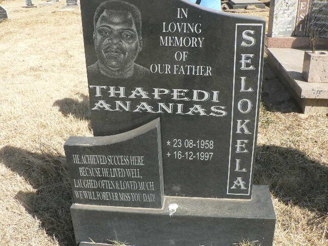 SELOKELA Thapedi Ananias 1958-1997