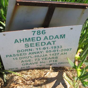 SEEDAT Ahmed Adam 1933-2007