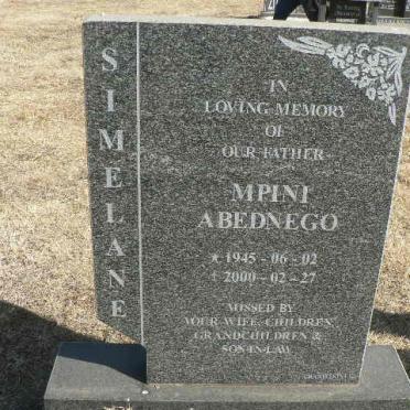 SIMELANE Mpini Abednego 1945-2000