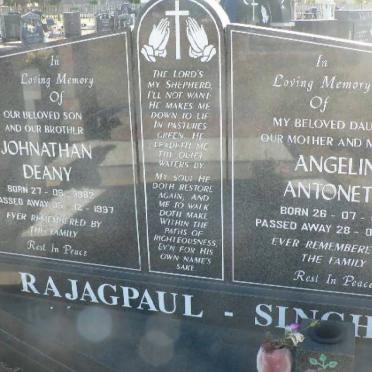 SINGH Angeline Antonette 1966-1998 :: RAJAGPAUL Johnathan Deany 1982-1997