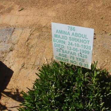 SIRKHOT Amina Abdul Majid 1920-1999