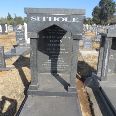 SITHOLE Maralarala Edwin 1948-2002