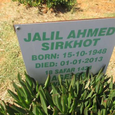SIRKHOT Jalil Ahmed 1948-2013