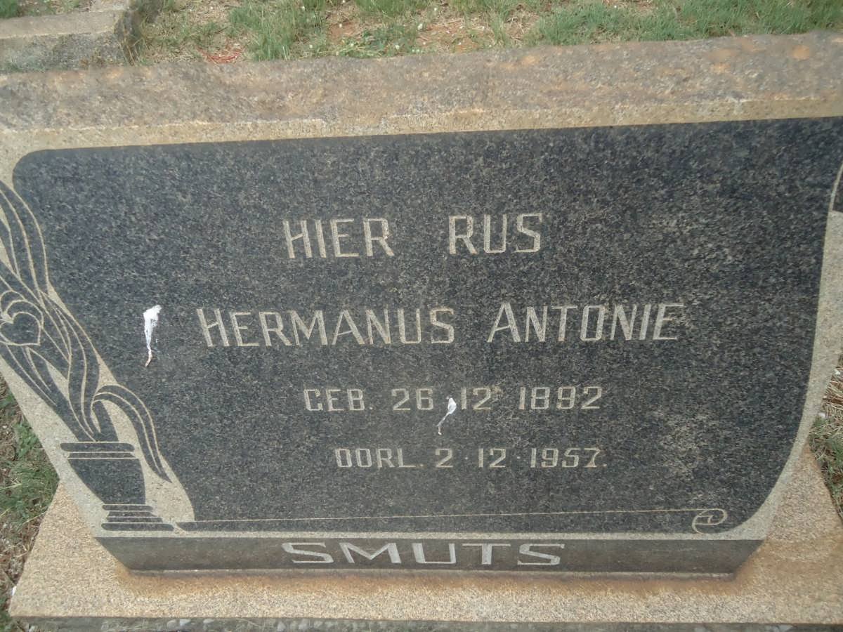 SMUTS Hermanus Antonie 1892-1957