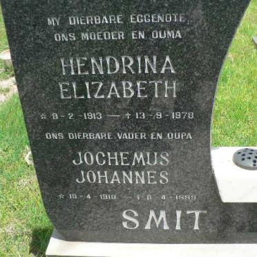 SMIT Jochemus Johannes 1919-1989 &amp; Hendrina Elizabeth 1913-1978