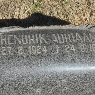 SMITH Hendrik Adriaan 1924-1991