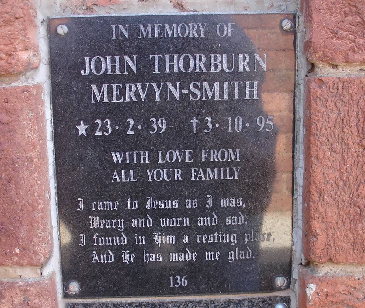 SMITH John Thorburn, MERVYN 1939-1995