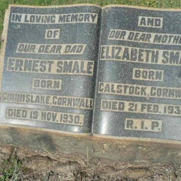 SMALE Ernest -1930 &amp; Elizabeth -1931