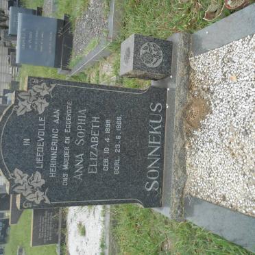 SONNEKUS Anna Sophia Elizabeth 1898-1966