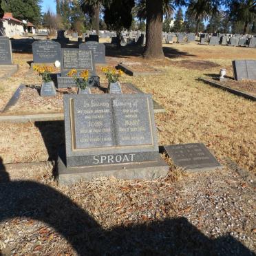 SPROAT John -1954 &amp; Mary -1956 :: AGNEW Jeanie 1929-1979