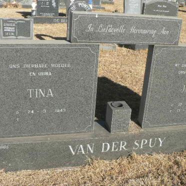 SPUY Japie, van der 1938-1999 &amp; Tina 1943-