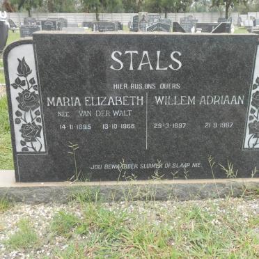 STALS Willem Adriaan 1897-1967 &amp; Maria Elizabeth VAN DER WALT 1895-1966