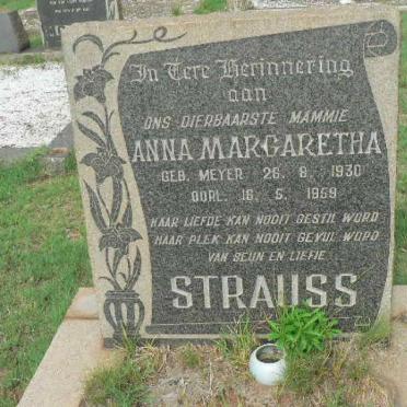 STRAUSS Anna Margaretha nee MEYER 1930-1959
