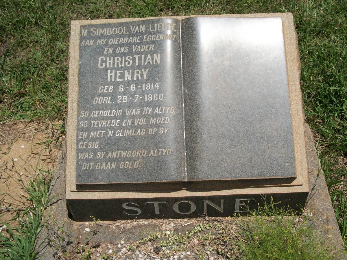 STONE Christian Henry 1914-1960