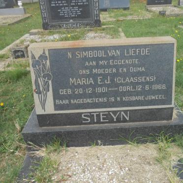 STEYN Maria E.J. nee CLAASSENS 1901-1966